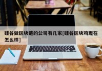 硅谷做区块链的公司有几家[硅谷区块鸡现在怎么样]