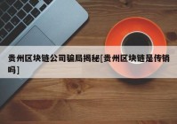 贵州区块链公司骗局揭秘[贵州区块链是传销吗]